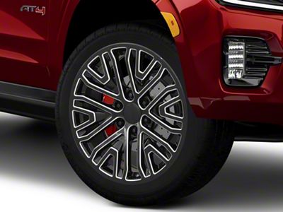 PR197 Gloss Black Milled 6-Lug Wheel; 22x9; 28mm Offset (21-25 Yukon)