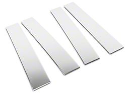 Pillar Post Trim; Stainless Steel (14-18 Silverado 1500 Crew Cab)