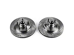 PowerStop Evolution Cross-Drilled and Slotted 5-Lug Rotors; Front Pair (Late 00-03 2WD F-150, Excluding Lightning)
