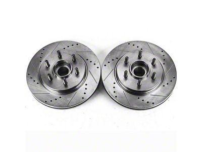 PowerStop Evolution Cross-Drilled and Slotted 6-Lug Rotors; Front Pair (04-08 2WD/4WD F-150)