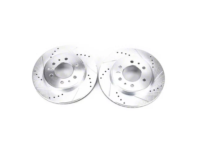 PowerStop Evolution Cross-Drilled and Slotted 6-Lug Rotors; Front Pair (09-20 2WD/4WD F-150)