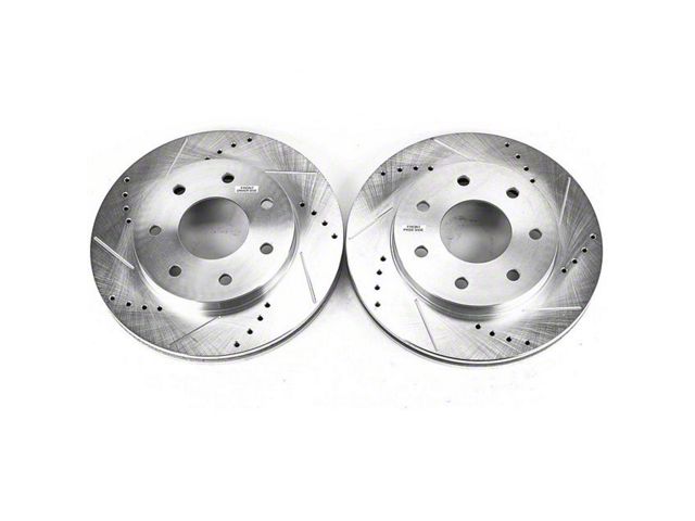 PowerStop Evolution Cross-Drilled and Slotted 7-Lug Rotors; Front Pair (04-08 4WD F-150)