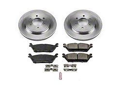 PowerStop OE Replacement 6-Lug Brake Rotor and Pad Kit; Rear (18-20 F-150 w/ Electric Parking Brake; 19-20 F-150 Raptor)