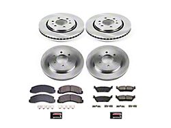 PowerStop OE Replacement 6-Lug Brake Rotor and Pad Kit; Front and Rear (18-20 F-150 w/ Electric Parking Brake; 19-20 F-150 Raptor)
