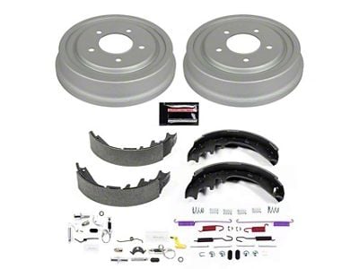 PowerStop OE Replacement 5-Lug Brake Drum and Pad Kit; Rear (97-Early 00 F-150 w/ Rear Drum Brakes)