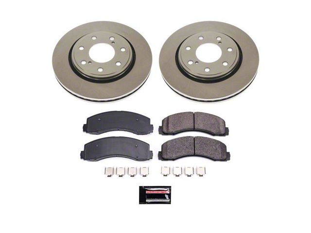PowerStop OE Replacement 7-Lug Brake Rotor and Pad Kit; Front (10-14 F-150)