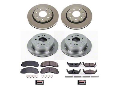PowerStop OE Replacement 7-Lug Brake Rotor and Pad Kit; Front and Rear (10-11 F-150)