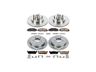 PowerStop OE Replacement Brake Rotor and Pad Kit; Front and Rear (99-Early 00 2WD F-150)