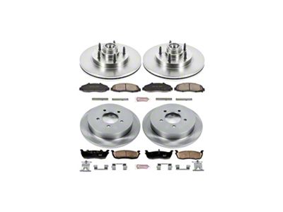PowerStop OE Replacement Brake Rotor and Pad Kit; Front and Rear (99-Early 00 2WD F-150)