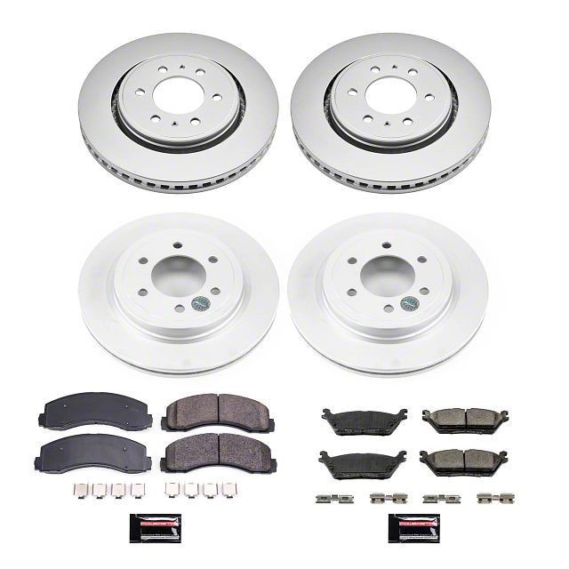 Complete Front And Rear Brake Rotor & Ceramic Pad Set For 2012-2017 F150 - AM Autoparts, 10-Year Warranty