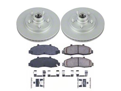 PowerStop Z17 Evolution Plus 5-Lug Brake Rotor and Pad Kit; Front (97-Early 00 2WD F-150 w/ 4-Wheel ABS, Excluding Lightning)