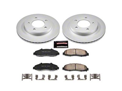 PowerStop Z17 Evolution Plus 5-Lug Brake Rotor and Pad Kit; Front (97-03 4WD F-150)