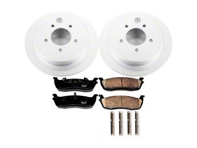 PowerStop Z17 Evolution Plus 5-Lug Brake Rotor and Pad Kit; Rear (99-Early 00 F-150 w/ Rear Disc Brakes)