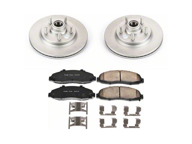 PowerStop Z17 Evolution Plus 5-Lug Brake Rotor and Pad Kit; Front (Late 00-03 2WD F-150, Excluding Lightning)