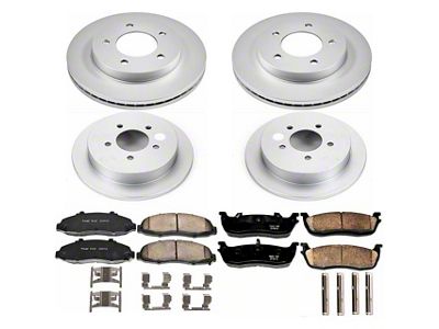 PowerStop Z17 Evolution Plus 5-Lug Brake Rotor and Pad Kit; Front and Rear (Late 00-03 4WD F-150)