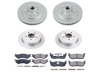 PowerStop Z17 Evolution Plus 5-Lug Brake Rotor and Pad Kit; Front and Rear (99-Early 00 F-150 Lightning)