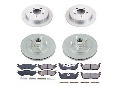 PowerStop Z17 Evolution Plus 5-Lug Brake Rotor and Pad Kit; Front and Rear (Late 00-03 F-150 Lightning)