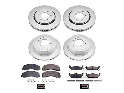 PowerStop Z17 Evolution Plus 6-Lug Brake Rotor and Pad Kit; Front and Rear (10-11 2WD/4WD F-150)