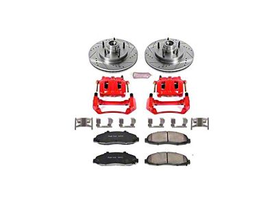 PowerStop Z23 Evolution Sport 5-Lug Brake Rotor, Pad and Caliper Kit; Front (99-00 2WD F-150 w/ 4-Wheel ABS)