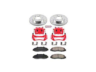 PowerStop Z23 Evolution Sport 5-Lug Brake Rotor, Pad and Caliper Kit; Front (97-03 4WD F-150 w/ Rear Drum Brakes)
