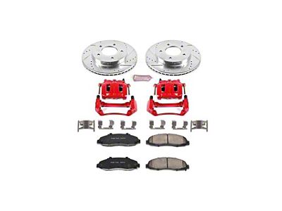 PowerStop Z23 Evolution Sport 5-Lug Brake Rotor, Pad and Caliper Kit; Front (99-03 4WD F-150 w/ Rear Disc Brakes)