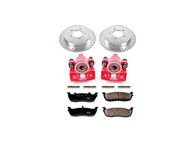 PowerStop Z23 Evolution Sport 5-Lug Brake Rotor, Pad and Caliper Kit; Rear (99-Early 00 F-150 w/ Rear Disc Brakes)