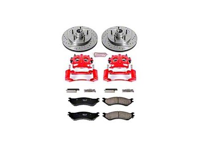 PowerStop Z23 Evolution Sport 5-Lug Brake Rotor, Pad and Caliper Kit; Front (99-Early 00 F-150 Lightning)