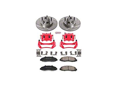 PowerStop Z23 Evolution Sport 5-Lug Brake Rotor, Pad and Caliper Kit; Front (Late 00-03 2WD F-150, Excluding Lightning)