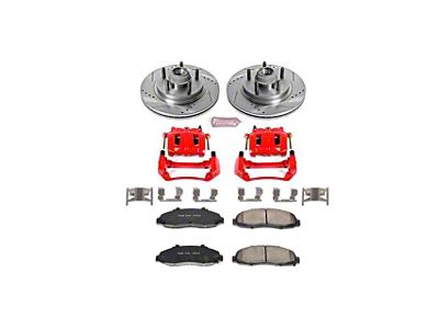 PowerStop Z23 Evolution Sport 5-Lug Brake Rotor, Pad and Caliper Kit; Front (00-03 2WD F-150 w/ Rear Disc Brakes, Excluding Lightning)