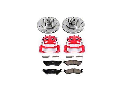 PowerStop Z23 Evolution Sport 5-Lug Brake Rotor, Pad and Caliper Kit; Front (Late 00-03 F-150 Lightning)