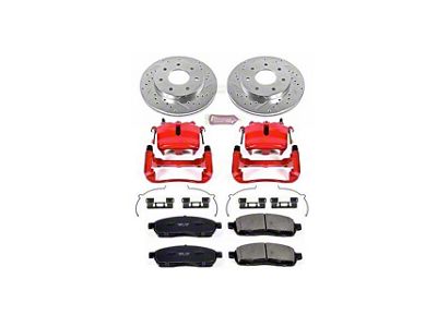 PowerStop Z23 Evolution Sport 7-Lug Brake Rotor, Pad and Caliper Kit; Front (05-08 4WD F-150)