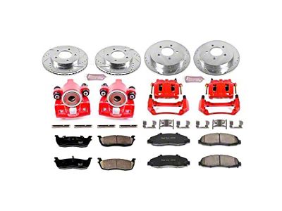 PowerStop Z23 Evolution Sport 5-Lug Brake Rotor, Pad and Caliper Kit; Front and Rear (Late 00-03 4WD F-150)