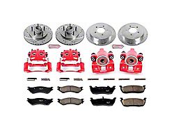 PowerStop Z23 Evolution Sport 5-Lug Brake Rotor, Pad and Caliper Kit; Front and Rear (Late 00-03 F-150 Lightning)