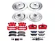 PowerStop Z23 Evolution Sport 6-Lug Brake Rotor, Pad and Caliper Kit; Front and Rear (12-14 2WD/4WD F-150; 15-17 F-150 w/ Manual Parking Brake; 17-18 F-150 Raptor)