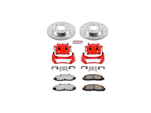 PowerStop Z36 Extreme Truck and Tow 5-Lug Brake Rotor, Pad and Caliper Kit; Front (99-03 4WD F-150 w/ Rear Disc Brakes)