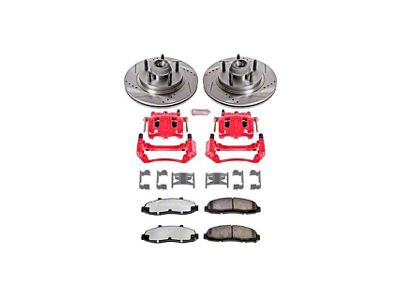 PowerStop Z36 Extreme Truck and Tow 5-Lug Brake Rotor, Pad and Caliper Kit; Front (Late 00-03 2WD F-150, Excluding Lightning)