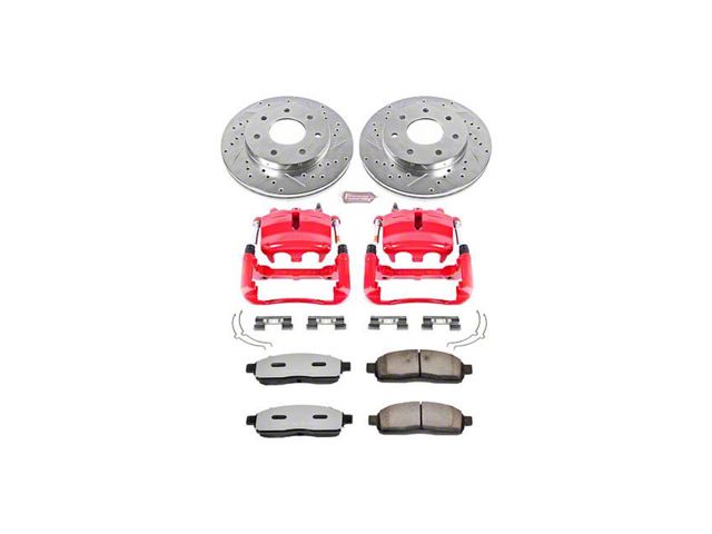PowerStop Z36 Extreme Truck and Tow 7-Lug Brake Rotor, Pad and Caliper Kit; Front (2004 4WD F-150)