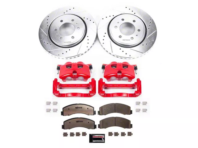 PowerStop Z36 Extreme Truck and Tow 6-Lug Brake Rotor, Pad and Caliper Kit; Front (12-20 2WD/4WD F-150)