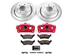 PowerStop Z36 Extreme Truck and Tow 6-Lug Brake Rotor, Pad and Caliper Kit; Rear (12-14 2WD/4WD F-150; 15-17 F-150 w/ Manual Parking Brake; 17-18 F-150 Raptor)