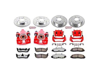 PowerStop Z36 Extreme Truck and Tow 5-Lug Brake Rotor, Pad and Caliper Kit; Front and Rear (Late 00-03 4WD F-150)
