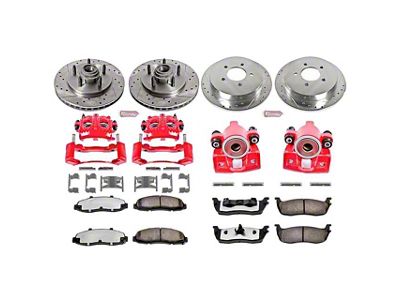 PowerStop Z36 Extreme Truck and Tow 5-Lug Brake Rotor, Pad and Caliper Kit; Front and Rear (Late 00-03 F-150 Lightning)