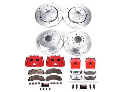 PowerStop Z36 Extreme Truck and Tow 6-Lug Brake Rotor, Pad and Caliper Kit; Front and Rear (10-11 2WD/4WD F-150)