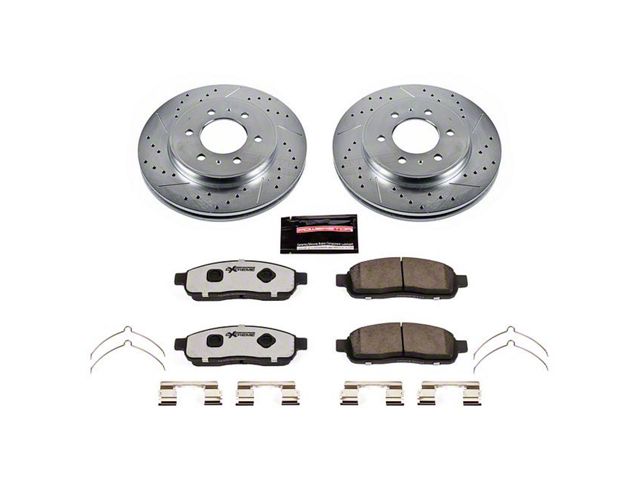 PowerStop Z36 Extreme Truck and Tow 6-Lug Brake Rotor and Pad Kit; Front (2009 F-150)
