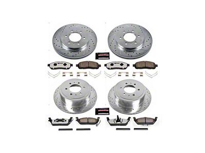 PowerStop Z36 Extreme Truck and Tow 6-Lug Brake Rotor and Pad Kit; Front and Rear (2009 F-150)