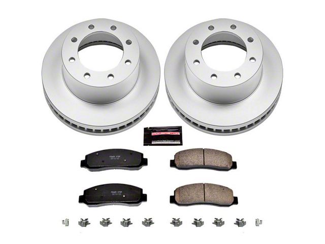 PowerStop Z17 Evolution Plus 8-Lug Brake Rotor and Pad Kit; Front (2011 4WD F-250 Super Duty)