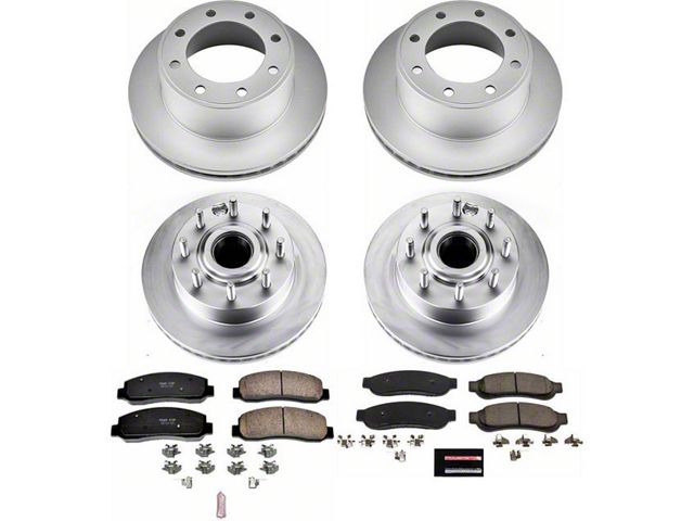 PowerStop Z17 Evolution Plus 8-Lug Brake Rotor and Pad Kit; Front and Rear (2011 2WD F-250 Super Duty)