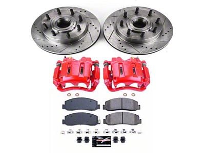 PowerStop Z23 Evolution Sport 8-Lug Brake Rotor, Pad and Caliper Kit; Front (2011 2WD F-250 Super Duty)