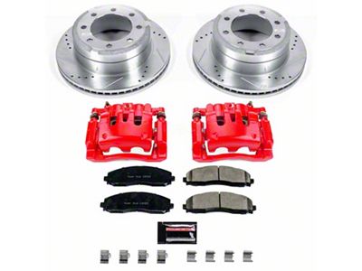 PowerStop Z23 Evolution Sport 8-Lug Brake Rotor, Pad and Caliper Kit; Rear (2012 2WD F-250 Super Duty)