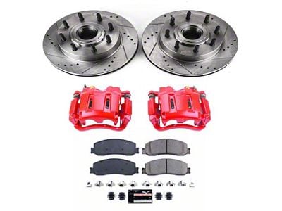 PowerStop Z23 Evolution Sport 8-Lug Brake Rotor, Pad and Caliper Kit; Front (2012 2WD F-250 Super Duty)