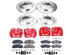 PowerStop Z23 Evolution Sport 8-Lug Brake Rotor, Pad and Caliper Kit; Front and Rear (2012 4WD F-250 Super Duty)